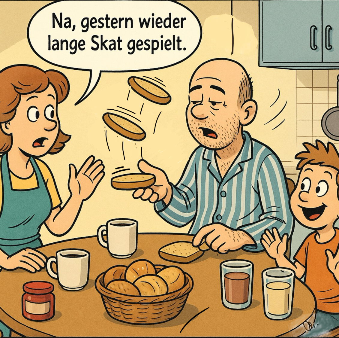 comic Skatspieler